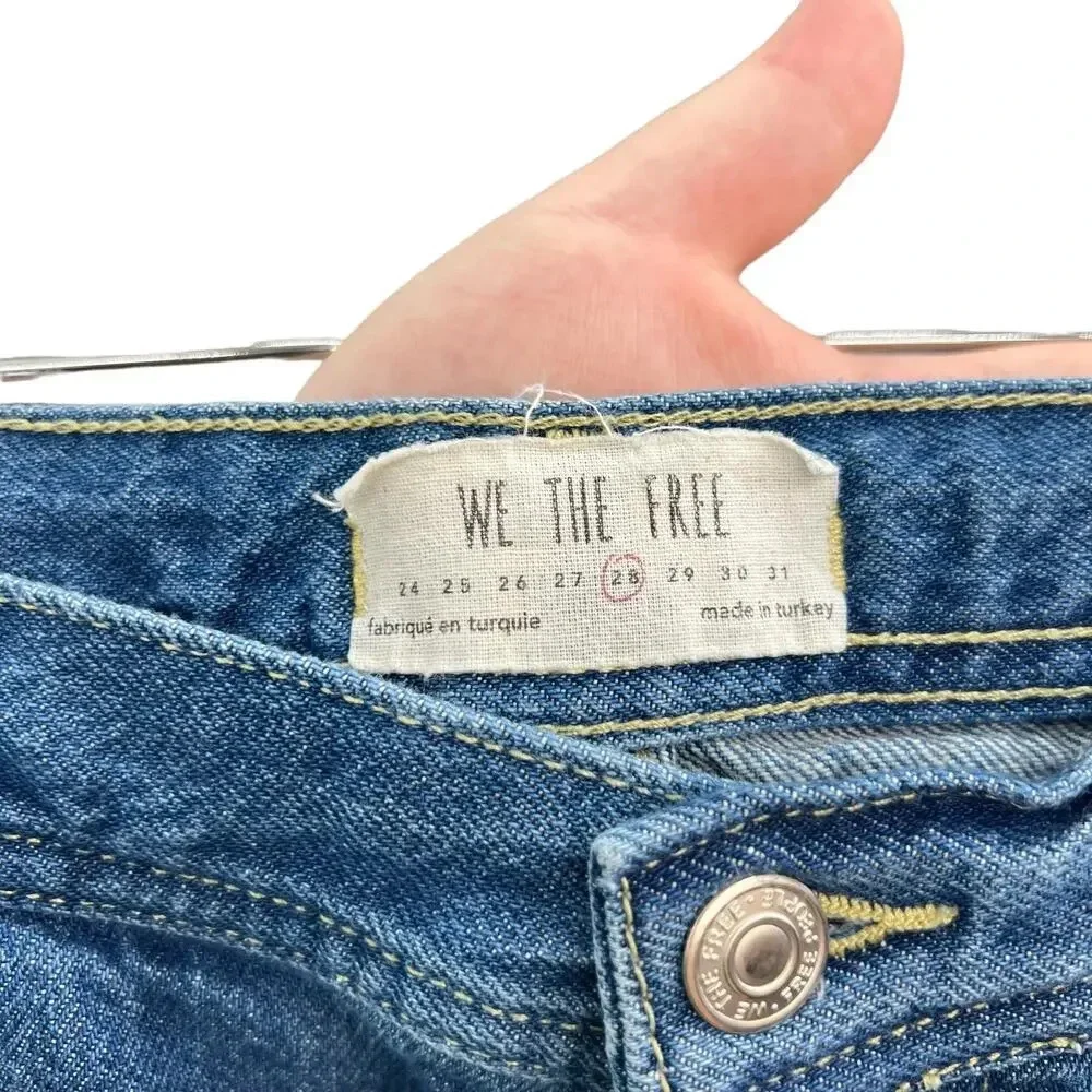 Free‎ People Maggie Straight Jeans Sequoia Blue Denim Size 28